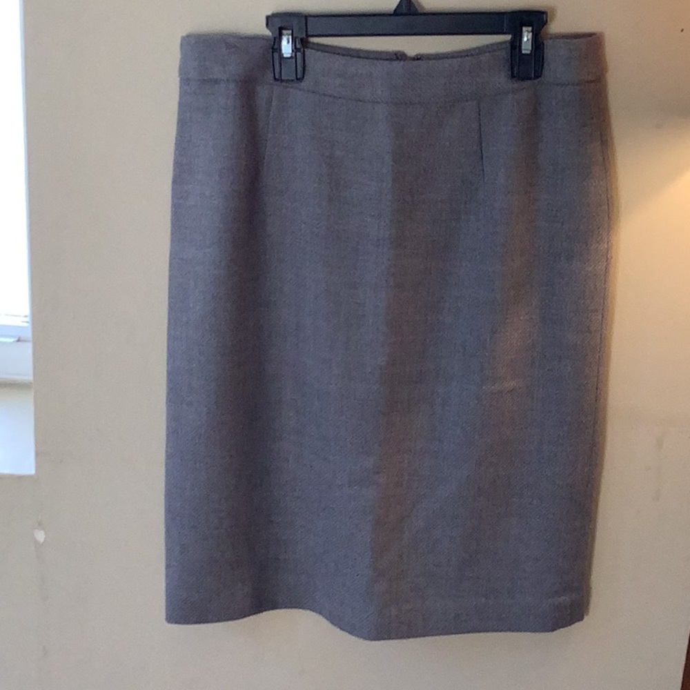 Brooks Brothers Gray Midi Pencil Skirt for Work